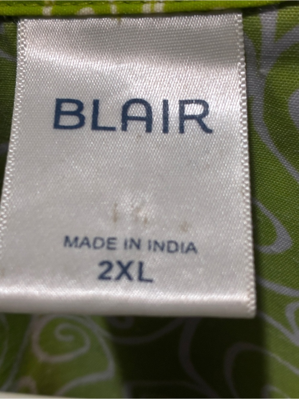 Blair Lime Green Swirl Button-Down Shirt - Picture 3 of 3